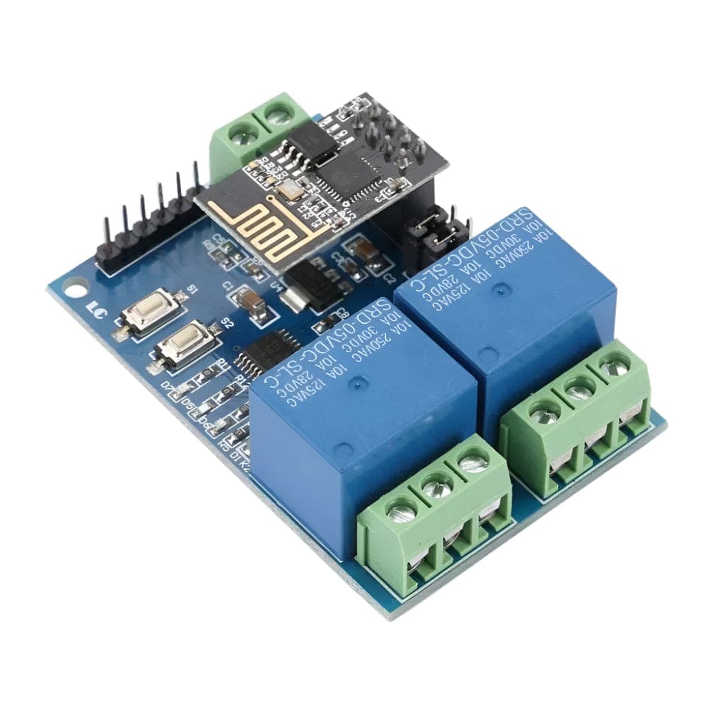 Buy ESP8266 ESP-01 5V 2-Channel WiFi Relay Module for Smart Home