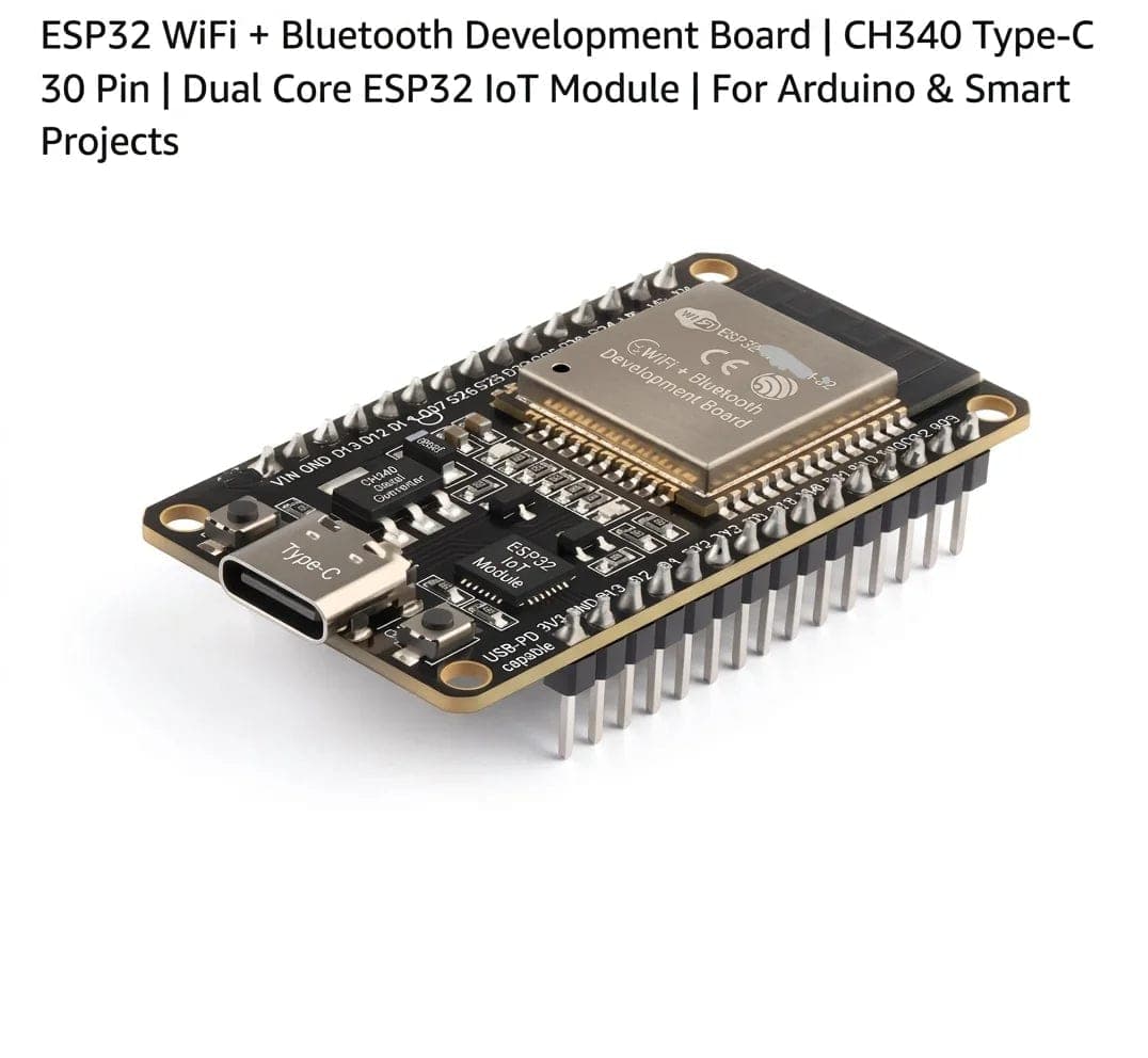 ESP32 WiFi + Bluetooth Development Board CH340 Type-C 30 Pin | Dual Co