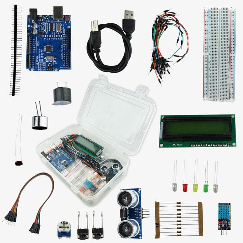 Starter Kit with UNO R3, Breadboard, LED, Resistor, Jumper Wires and P