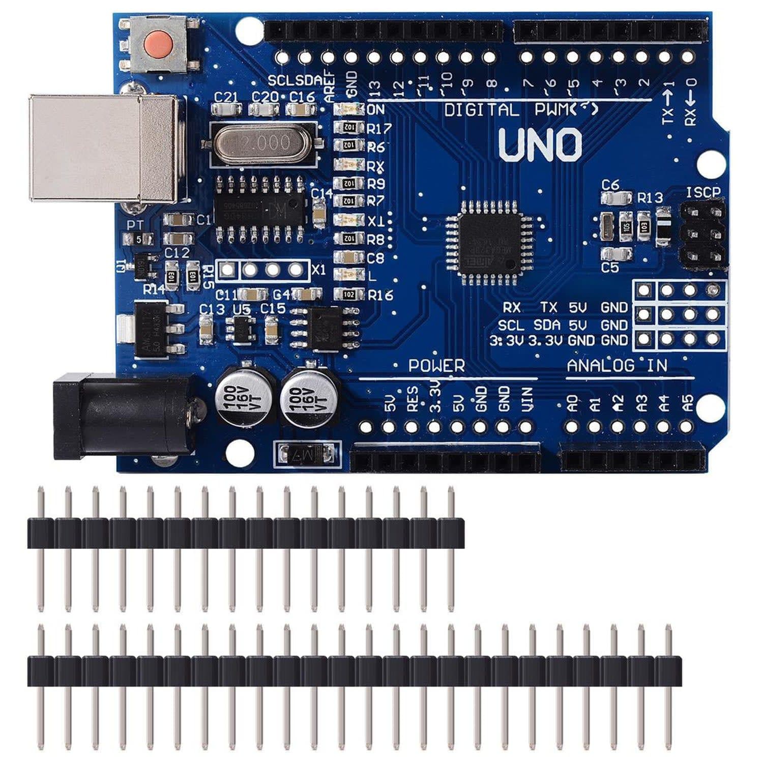 UNO R3 CH340G ATMega328P + Cable -Buy Online India - KitsGuru